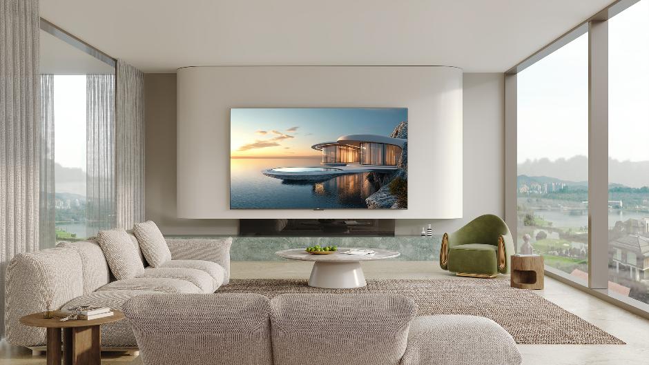 A living room with a television and a table

AI-generated content may be incorrect.