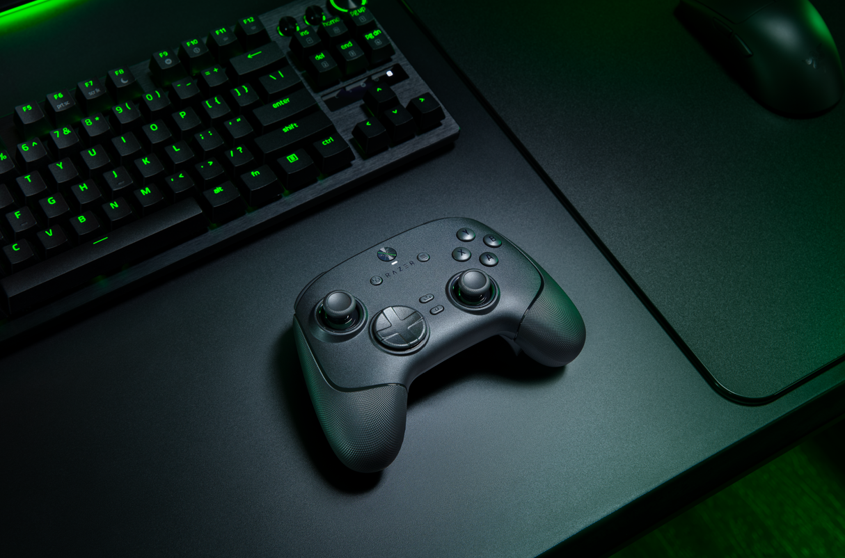 A gaming controller and a keyboard AI-generated content may be incorrect.